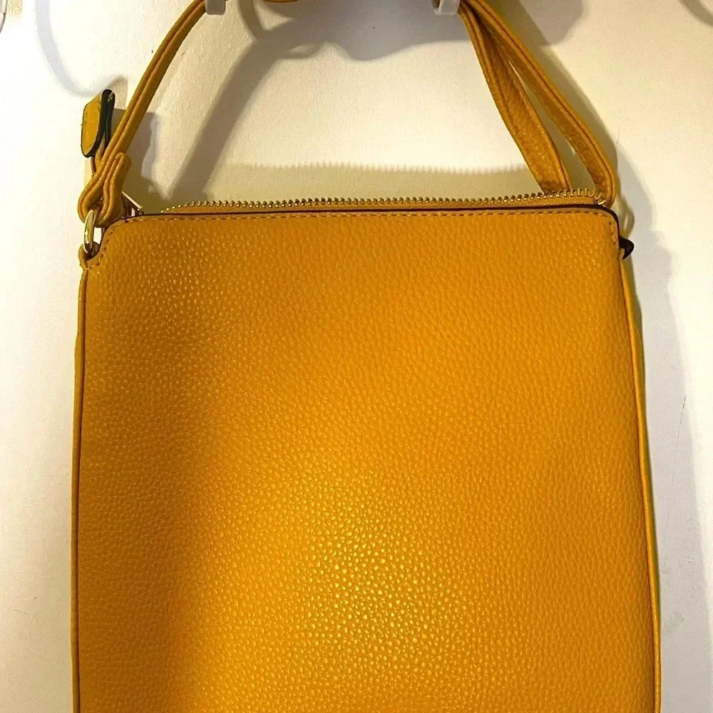 Deluxity Los Angeles Yellow Vegan Peta approved Women Crossbody Messenger